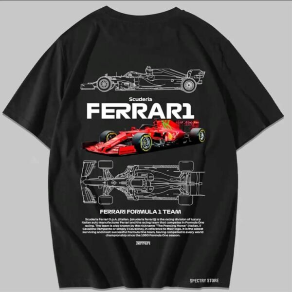 Ferrari Racing Blueprint Drop Shoulder Tee
