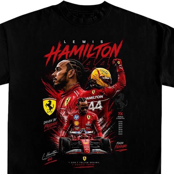 Lewis Hamilton Tribute Drop Shoulder Tee