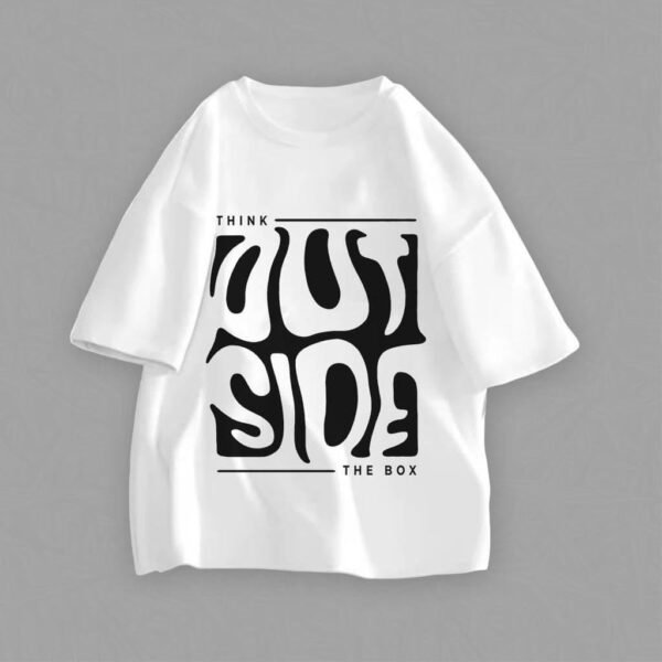 "Think Outside The Box" Drop Shoulder Tee