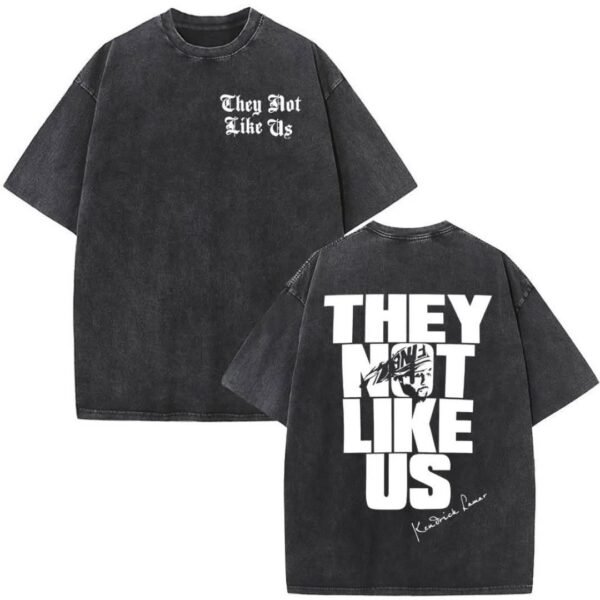 ​"They Not Like Us" Washed Drop Shoulder Tee