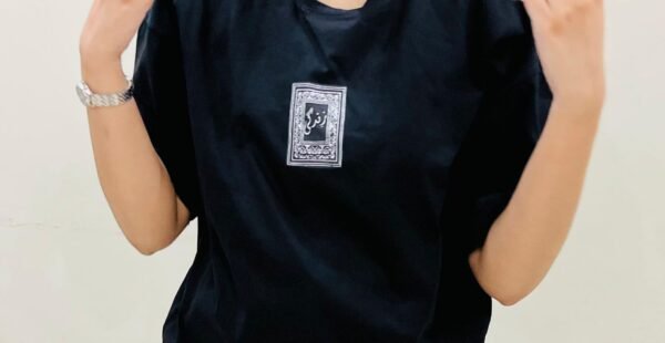 "Zindagi" Bandana Back-Print Drop Shoulder T-Shirt