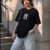 "Zindagi" Bandana Back-Print Drop Shoulder T-Shirt