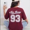 Classic New Jersey Varsity Drop Shoulder Tee
