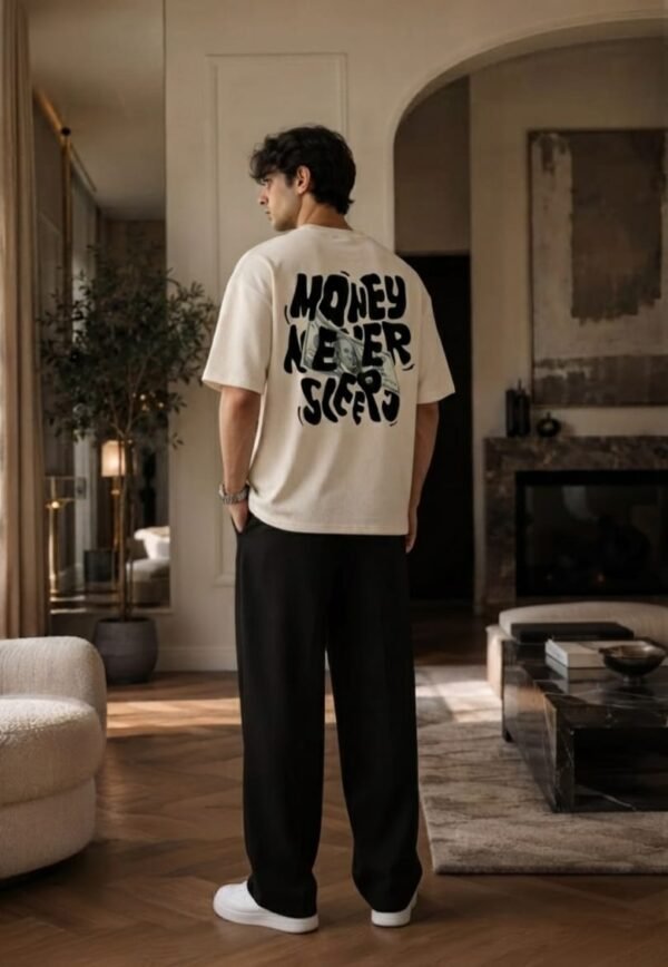 ​"Money Never Sleeps" Drop Shoulder Tee