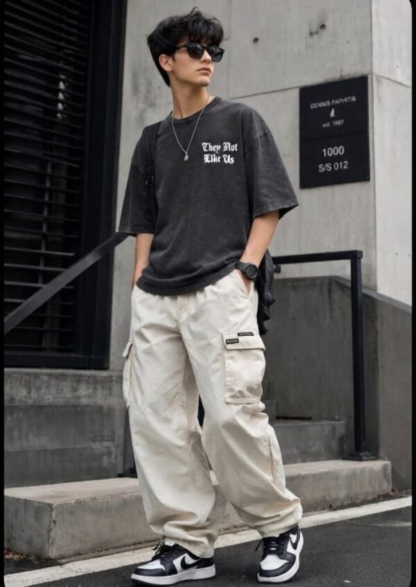 ​"They Not Like Us" Washed Drop Shoulder Tee