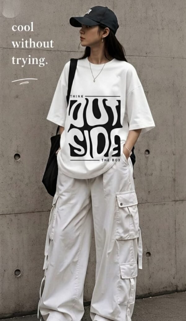 "Think Outside The Box" Drop Shoulder Tee