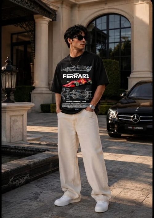 Ferrari Racing Blueprint Drop Shoulder Tee